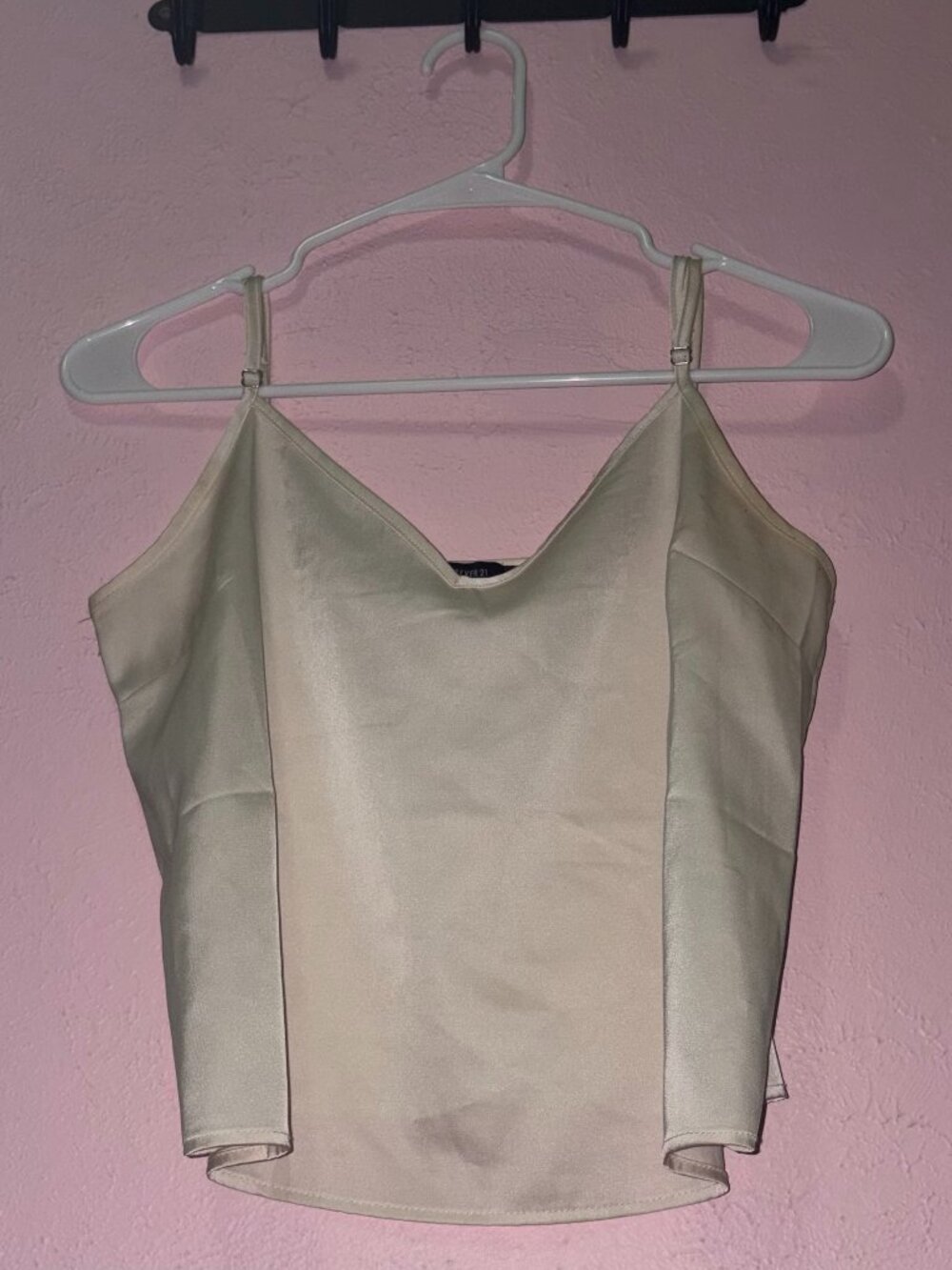 Cream satin top